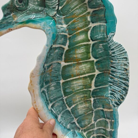 Pier 1 Large Melamine Seahorse Shaped Tray Server Chip N Dip 19" x 8" Spikey pla - Picture 4 of 11